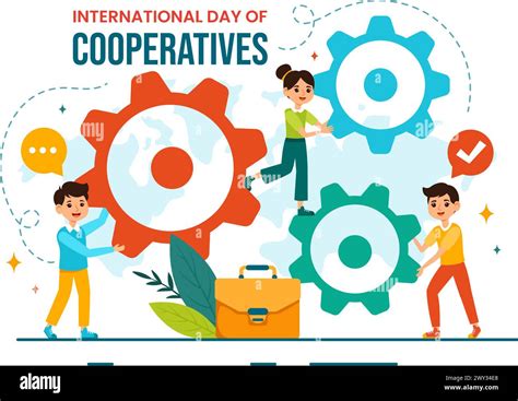 International Day Of Cooperatives Vector Illustration On 6 July With