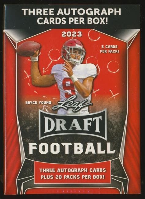 Leaf Draft Football Factory Sealed Hobby Blaster Box Cards