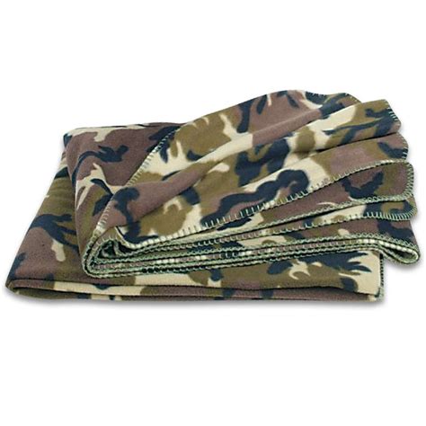 Mil Tec Woodland Camo Fleece Blanket 79 X 59