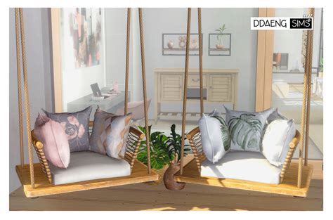 Ddaengsims Sims Natural Hanging Chair Swatches Functional