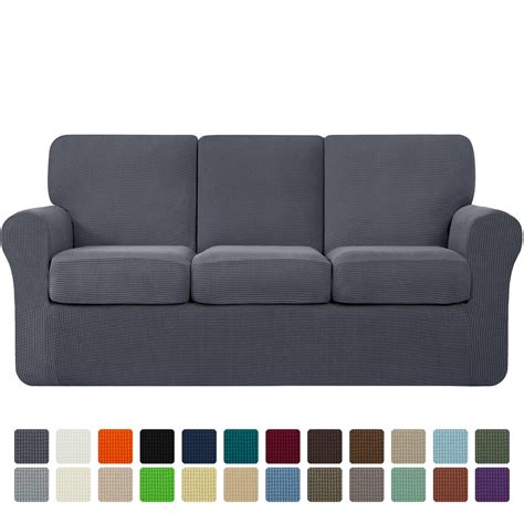 Subrtex Piece Stretch Sofa Slipcover Sets With Backrest Cushion