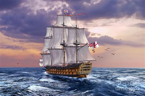 HMS Victory Flagship Painting by Carlos Maraz - Pixels