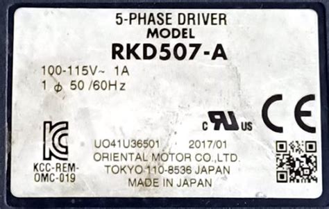 ORIENTAL MOTOR VEXTA RKD507 A 5 Phase Stepper Driver 100 115V AC 1A