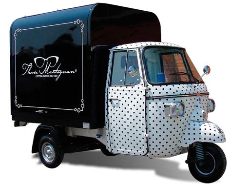 Mobile Optical Shop Based On A Polka Dots Retro Style Piaggio Van