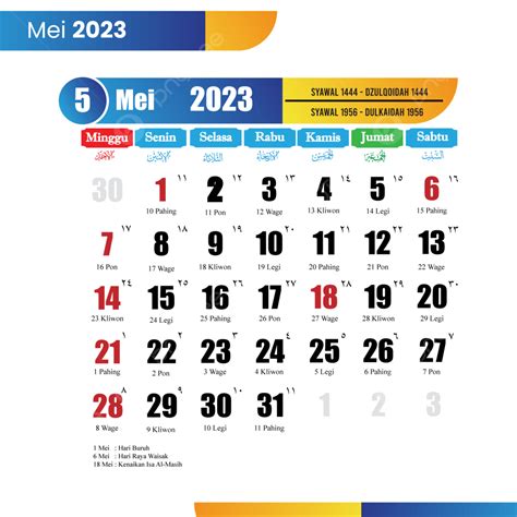 Kalender Mei 2023 Kalender 2023 Kalender Mei Kalender Mei 2023 Cdr Png And Vector With