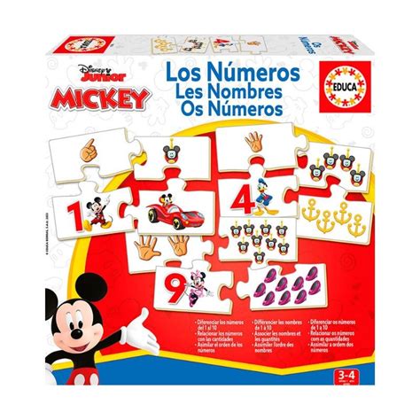 Puzzles Educativos Os Números Mickey