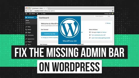 Wordpress Admin Bar Not Showing How To Fix The Missing Admin Bar