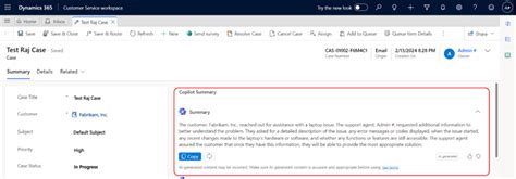 Enhance Customer Service Case Forms With Case Summary Copilot