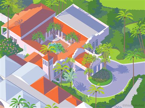 Visitor map for a hotel resort in Barbados on Behance