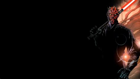 Star Wars Darth Maul Sith Black Background Wallpaper 9376