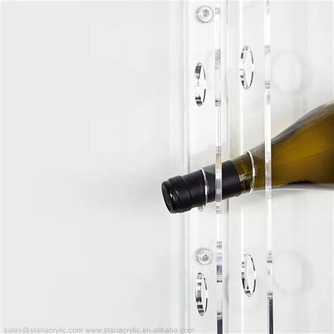 Acrylic Wall Wine Rack 8 Bottle Slanted Wall Wine Rack Clear Acrylic 8 Bottles Display Holder