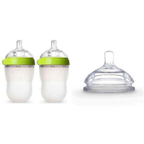 Comotomo Baby Bottle Transition Set, Green 8oz | Baby Shop