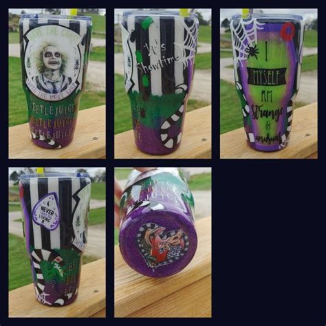 Beetlejuice Glitter Tumbler Tumbler Cups Diy Glitter Tumbler