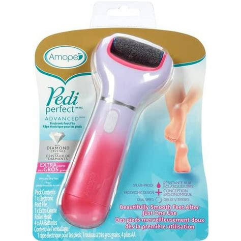 Amope Pedi Perfect Advanced Electronic Dry Foot File With Diamond Crystals For Feet Removes