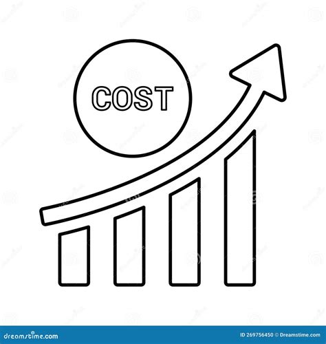 High Cost Icon. Outline Design Stock Illustration - Illustration of