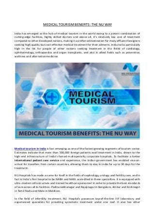 Medical tourism benefits