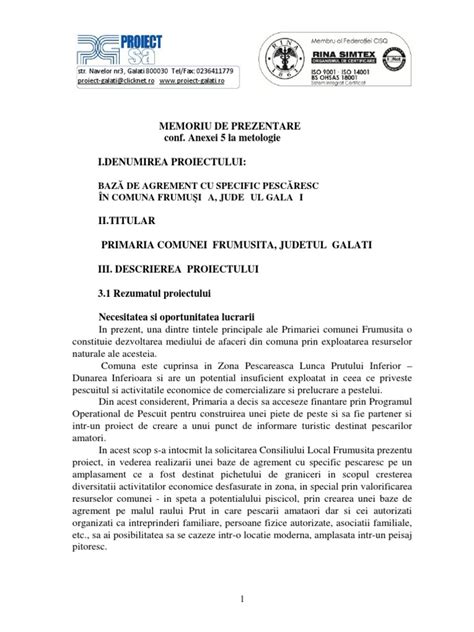 Pdf Memoriu De Prezentare Cl Frumusita Baza Agrement Dokumen Tips