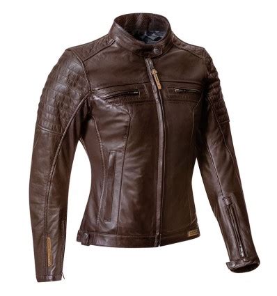 Giacca Moto In Pelle Da Donna Ixon Torque Lady Impermeabile Marrone