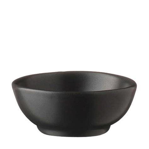 Classic Round Sauce Dish Satin Charcoal Black - Jenggala Keramik Bali ...