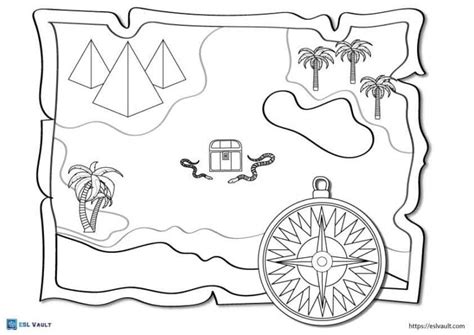 16 free treasure map coloring pages - ESL Vault