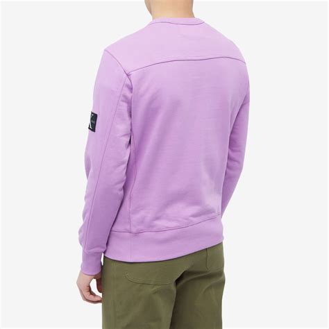 Calvin Klein Monogram Sleeve Badge Crew Sweat Iris Orchid End Us