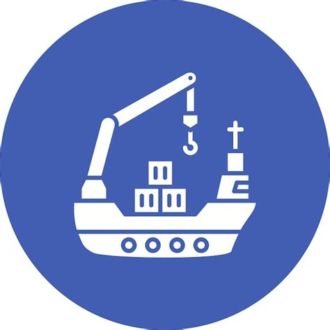 Premium Vector Cargo Ship Icon