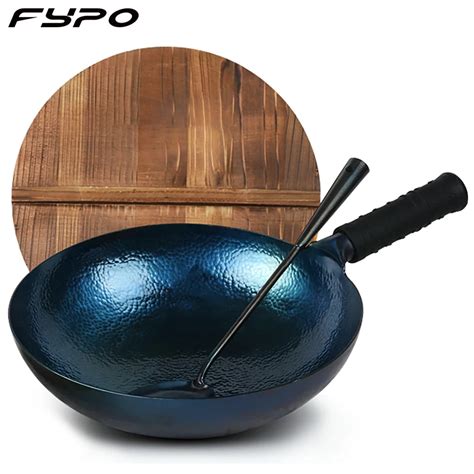 Chinese Traditional Wok Handmade Wok And Frying Pan Thickened Uncoated