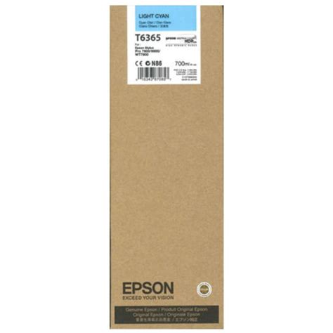 Genuine Epson T6365 Light Cyan Ink Cartridge For Stylus Pro 9890 9900