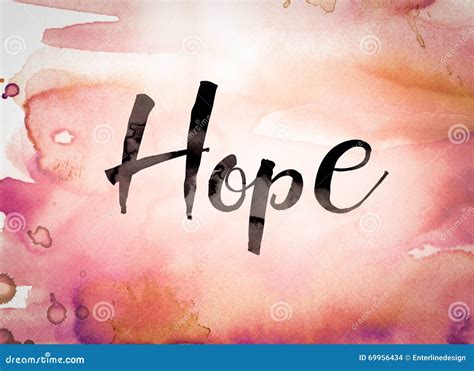 Hope Concept Watercolor Theme Stock Photo Image Of Watercolor Plan