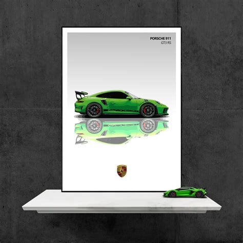 Porsche Gt Rs Design Print Poster Free Uk Delivery Etsy