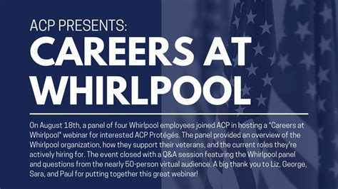 Acp Presents Careers At Whirlpool Youtube