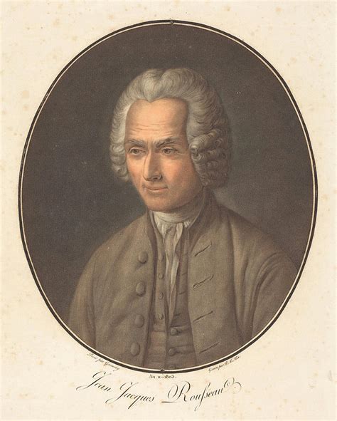 Jean Jacques Rousseau Drawing By Pierre Michel Alix After Jean Francois