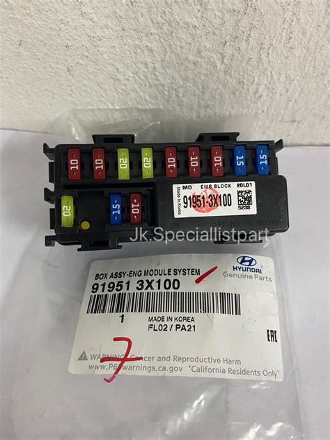 Fuse Box Ems Genuine Part Orginal 91951 3x100 Hyundai Elantra Md 1