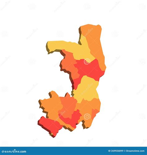 Republic of the Congo Political Map of Administrative Divisions Stock ...