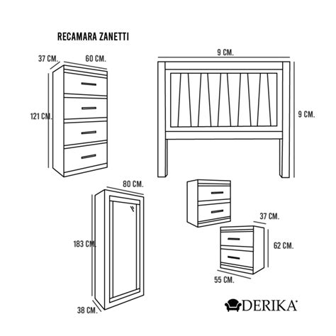 Recámara Zanetti Chocolate Derika Muebles