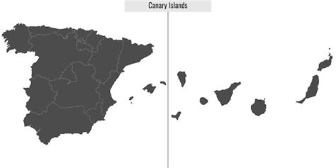 Carte Des îles Canaries Vecteur Premium