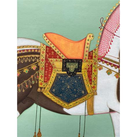 Indian Miniature Horse Mughal Period Horse Painting Chairish