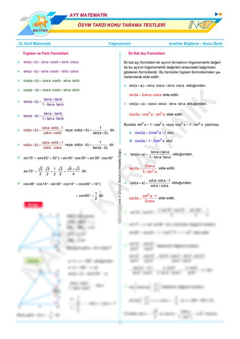 SOLUTION 12 Sinif Matematik Trigonometri Konu Anlatimi Studypool