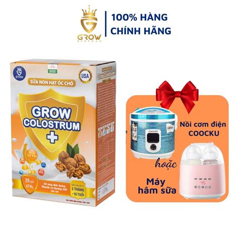 Combo 5 Hộp Sữa Non Hạt óc Chó Grow Colostrum Sữa Non Giúp Bé Tăng Cân Phát Triển Chiều Cao