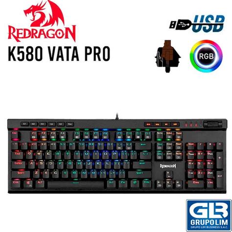 TECLADO REDRAGON GAMER K580 VATA PRO MECANICO RGB K580RGB PRO