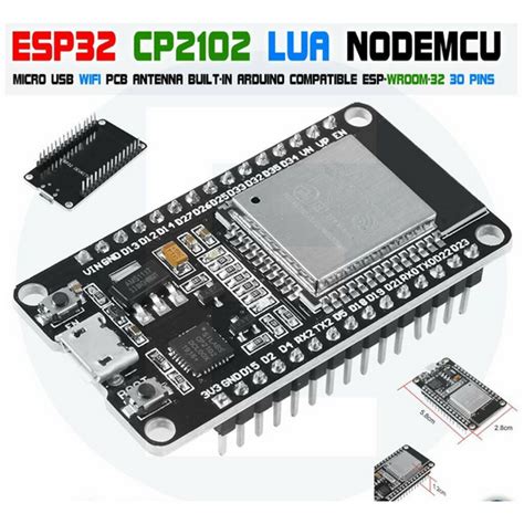 Jual NodeMCU ESP32 ESP 32 ESP WROOM 32 CP2102 Development Board Dual