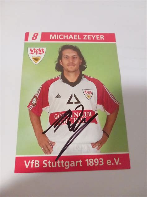 Signierte Ak Michael Zeyer Vfb Stuttgart Neu Ebay