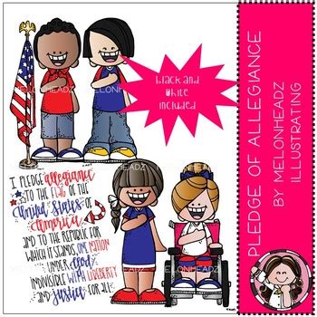 Pledge Of Allegiance Clip Art Mini By Melonheadz By Melonheadz