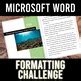 Microsoft Word Formatting Challenge Activity Headers Paragraph