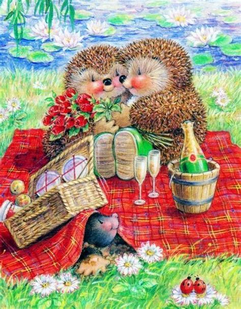 Country Companions Igel Illustration Niedliche Illustration