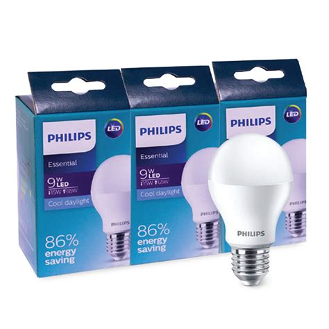 Philips Essential Led Bulb 9w E27 Cdl 3pcs Online At Best Price Led Bulb Lulu Uae