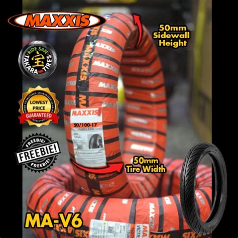 MAXXIS MA V6 Tubetype 17 By TAKARA FREE TIRES SEALANT PITO STICKER