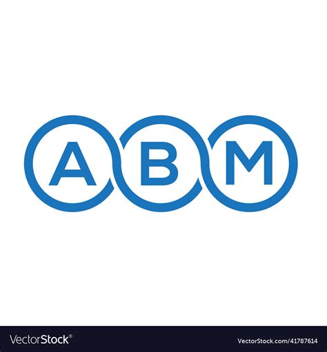 Abm letter logo design on white background Vector Image