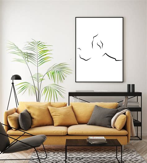 Minimalist Sex Position Line Art Abstract Erotic Poster Bed Room