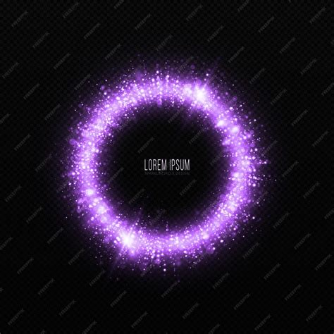 Premium Vector | Glowing circle frame with light effect.